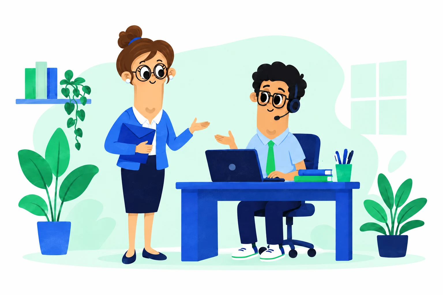 An inschools advisor and support team member ready to help the education community